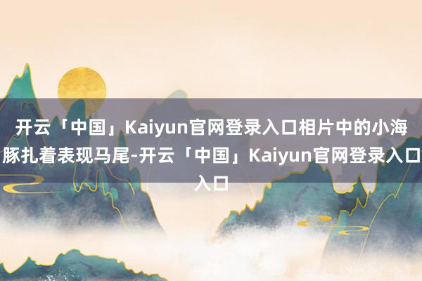 开云「中国」Kaiyun官网登录入口相片中的小海豚扎着表现马尾-开云「中国」Kaiyun官网登录入口