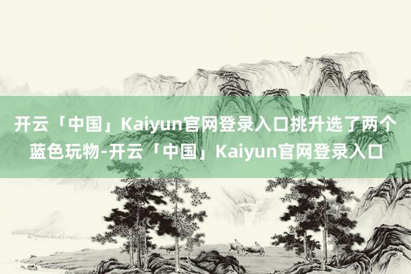 开云「中国」Kaiyun官网登录入口挑升选了两个蓝色玩物-开云「中国」Kaiyun官网登录入口